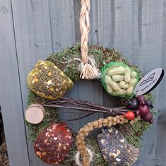 Bird Seed and Nut Wreath
