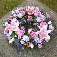Classic Pink and Lilac Wreath 
