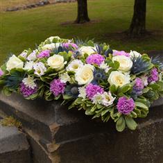 Open Based Pillow Lilac and White 
