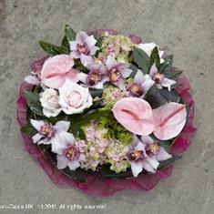 Elegant Pink Lace Posy